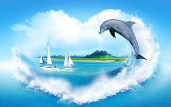 яхты и дельфины