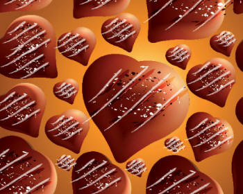 шоколадные сердечки